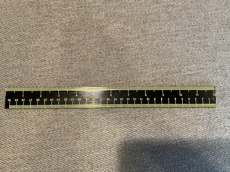 Ruler with Inches and Millimeters