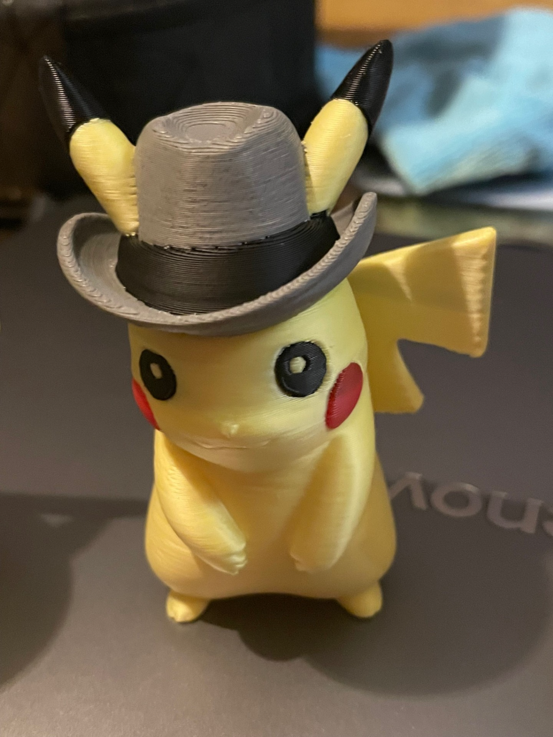 Pikachu van Gogh with Grey Felt Hat - 3D Printer File