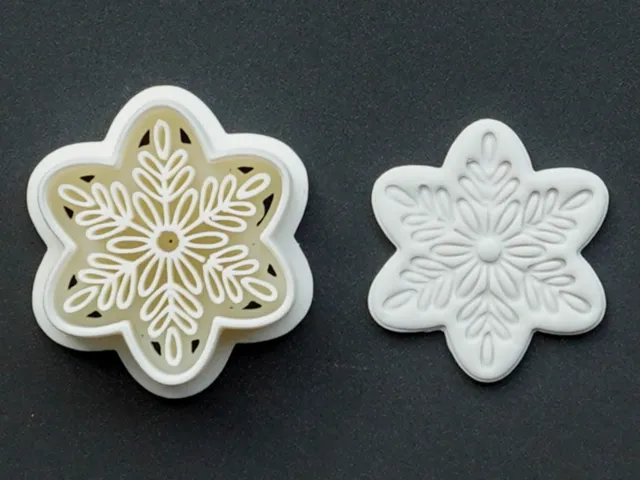 Snowflake Ornate Polymer Clay Cutter Earrings