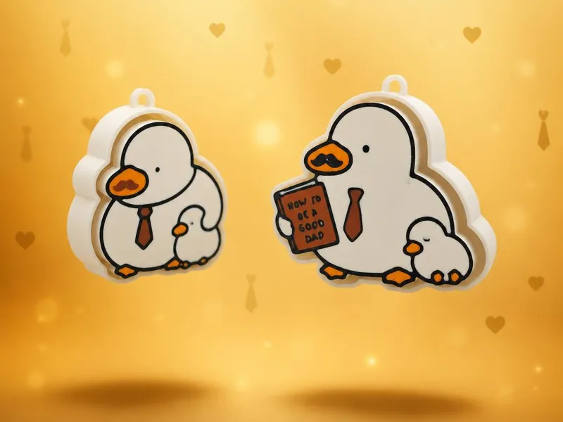 Father's Day Duck Pack Fidget Clicker & Keychain