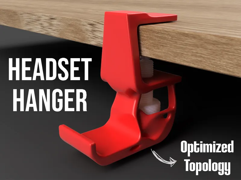 Overengineered Headset Holder - Desk Mount Clamp