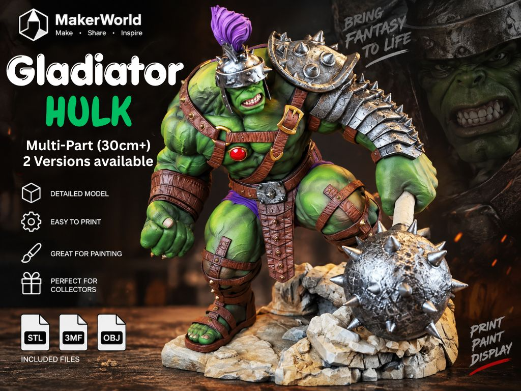 Gladiator Hulk - 3D printed Characters, in stock in India