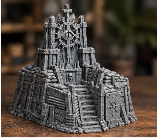 Trench Crusade Grimdark Battlefield Shrine Terrain - Free 3D Print ...