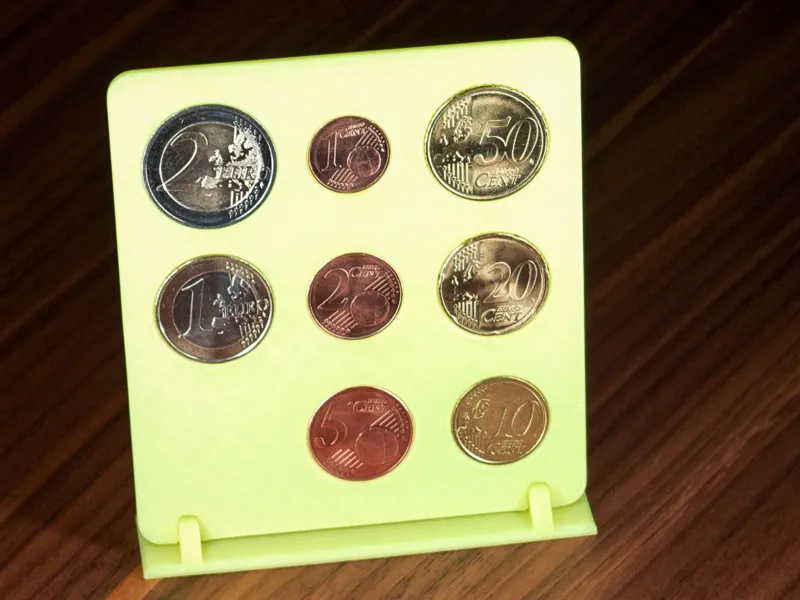 Euro Coins Display Stand