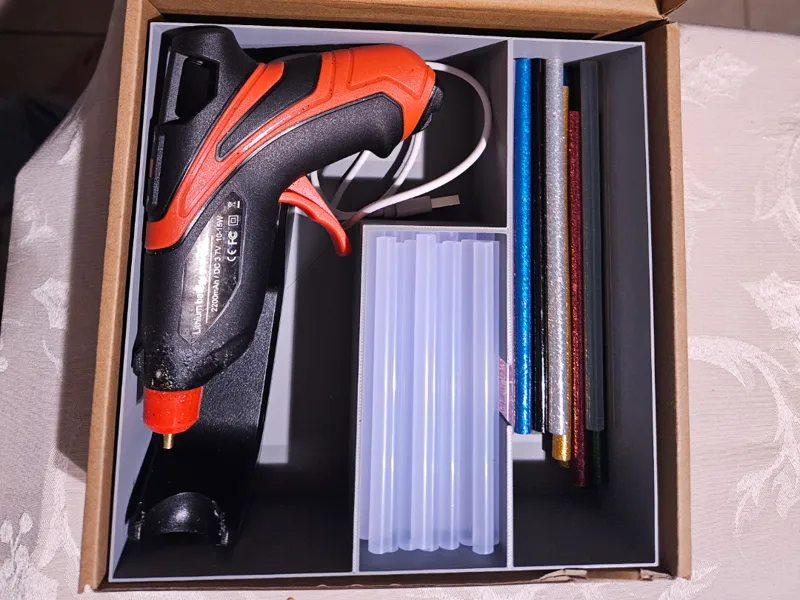 Filament Refill Box, The Glue Gun Storage Edition