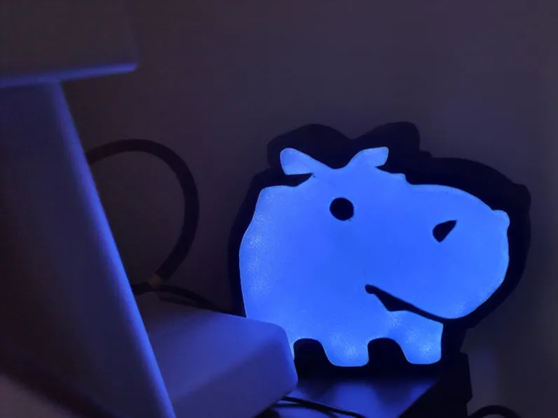 wall mountable  hippo lightbox