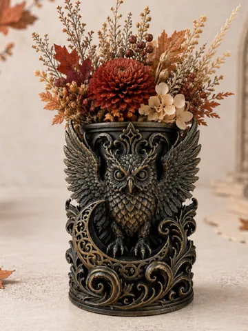 Jarrón decorativo: Autumn Owl Organizer / Vase — vista de referencia 2