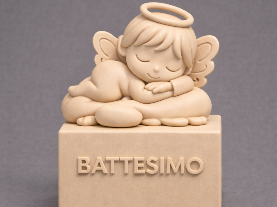 Bomboniera Battesimo Angelo Personalizzabile