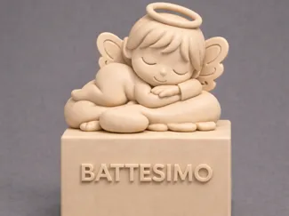 Bomboniera Battesimo Angelo Personalizzabile