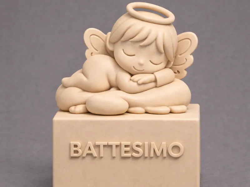 Bomboniera Battesimo Angelo Personalizzabile