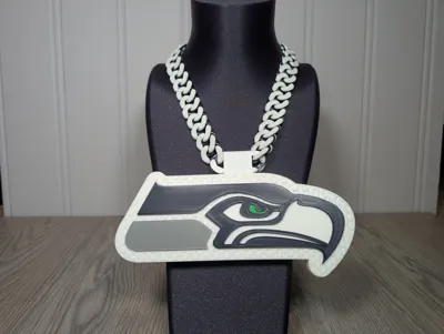 Seattle Seahawks Oversized Pendant and Chain - Free 3D Print Model ...