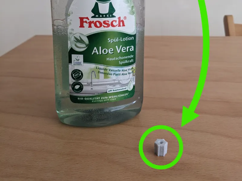 Frosch dish soap cap flow reducer