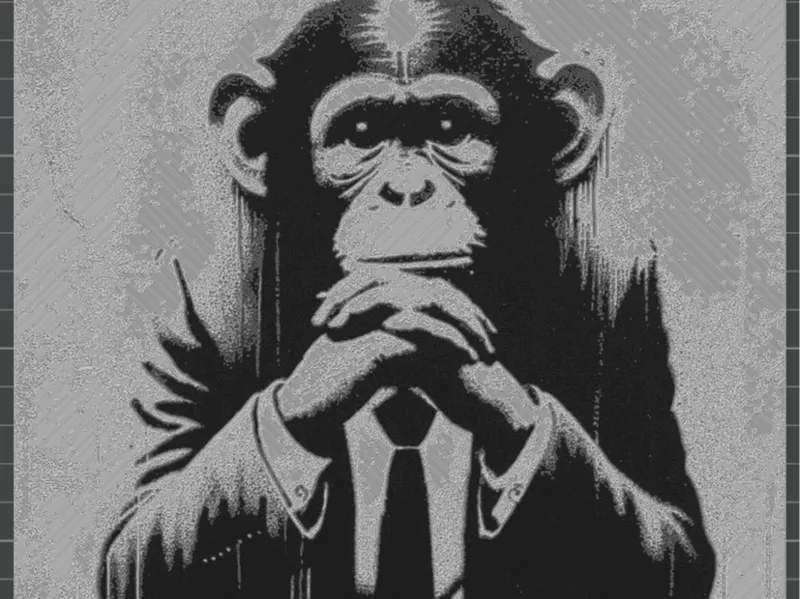 Banksy Monkey in suit