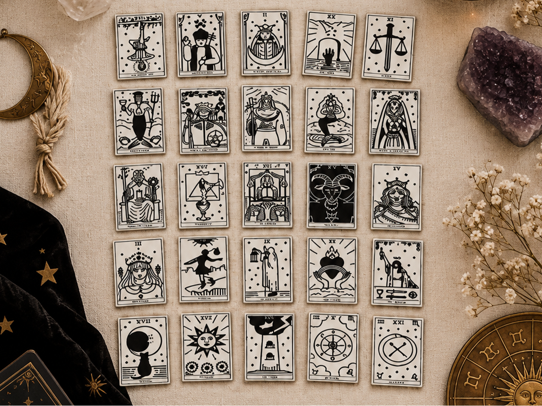 Pixel Tarot Cards - 25 Card Set 3D model
