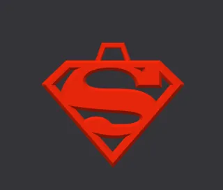 Superman Keychain ,Earring or Pendant.