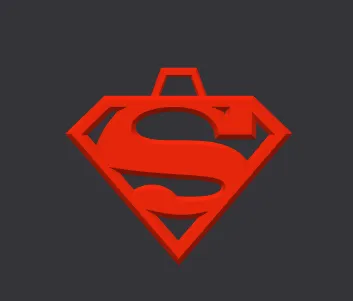 Superman Keychain ,Earring or Pendant.