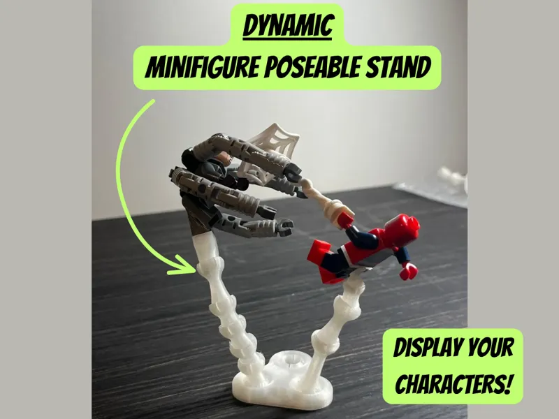 Dynamic Minifigure Action Display Stand