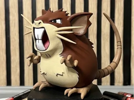 Raticate #020 - Classic Gen 1 Mouse Pokémon Model - Free 3D Print Model ...