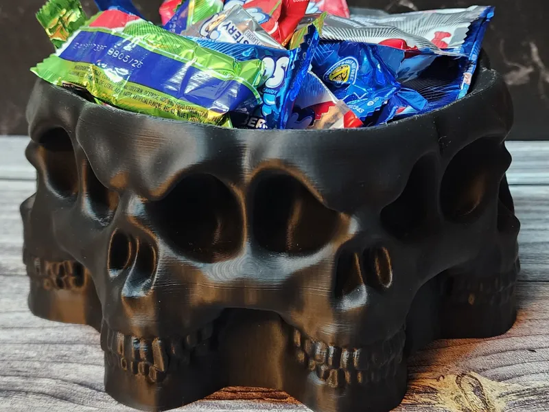 Multi-Faced Skull Candy Bowl 