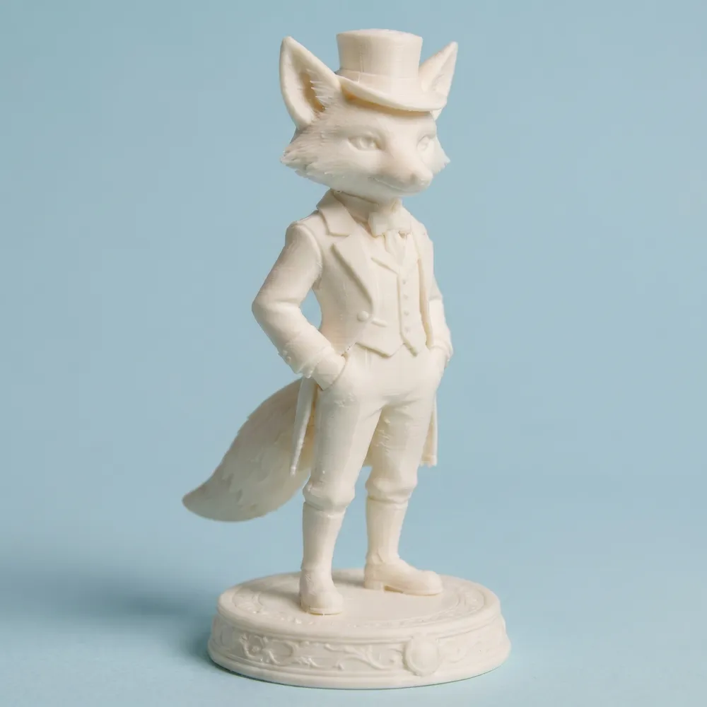 Sir Reynard: The Dapper Fox（Matte Ivory White） - Free 3D Print Model ...