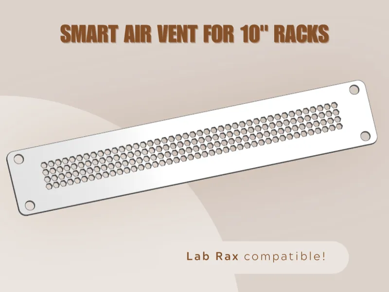 Smart Air Vent Mount for 10" Rack - 1U | Lab Rax