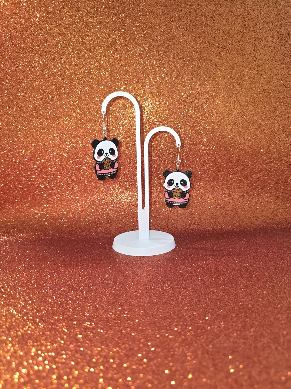 Hungry panda earrings view 3