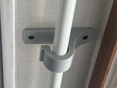 Ceiling-Mounted Curtain Rod Holder