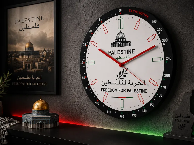 Horloge Murale Interchangeable – Édition Palestine
