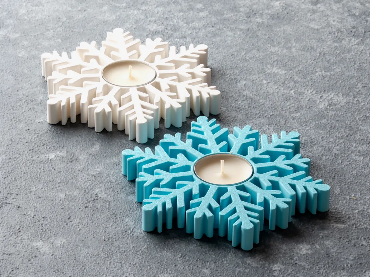 Special Design Snowflake Candle Holder Decorative Collectible Ornament