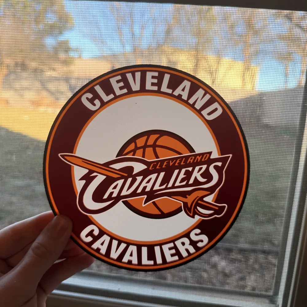 Cleveland Cavaliers NBA LOGO - COASTER/OFFICE SIGN - Free 3D Print ...