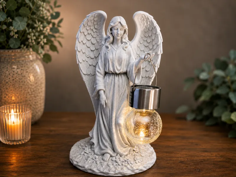 Angel Statue with  Hanging Lantern