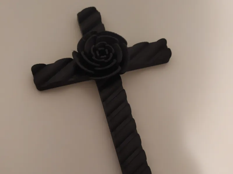Cross with rose