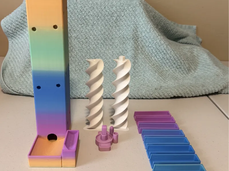 Spiral Lift Tower Marble Run