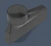 Exhaust vent with horizontal connection offset