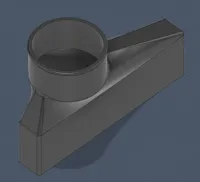 Exhaust vent with horizontal connection offset