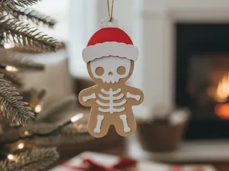 Gingerbread Skeleton Christmas Ornament (No AMS)