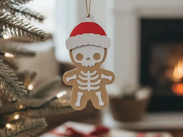 Gingerbread Skeleton Christmas Ornament (No AMS)