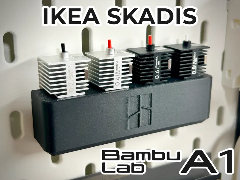 Bambu Lab A1 Hotend Holder (4-Slot) - IKEA SKADIS
