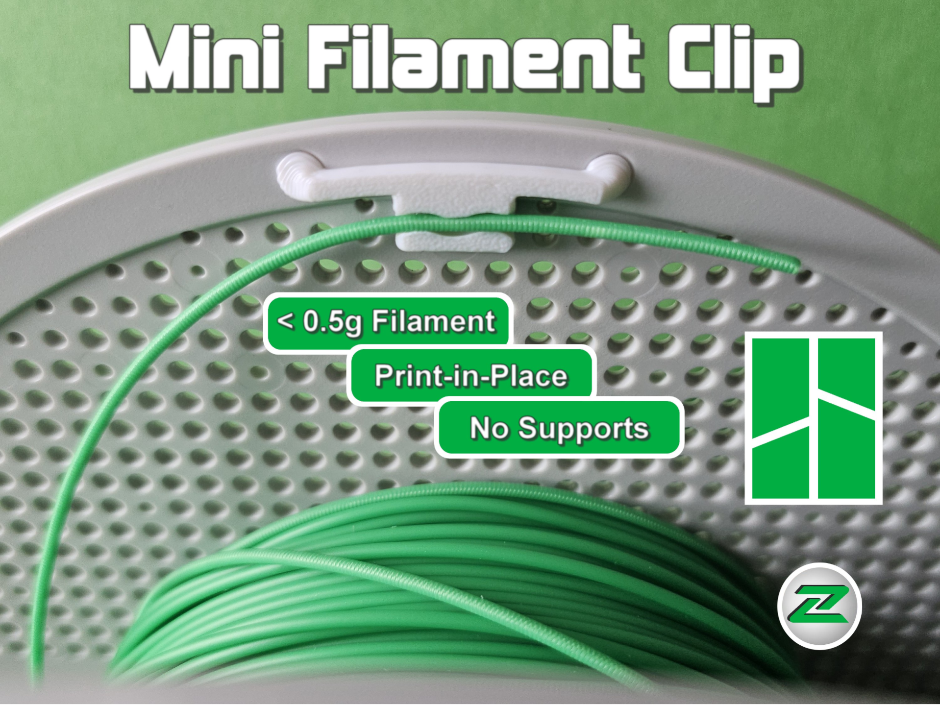 Mini Filament Clip für Bambu Lab Spulen (1.75mm)
