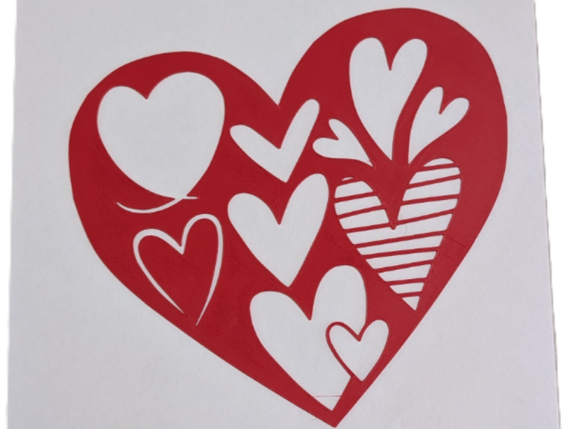 Valentine's Heart Stencil Montessori 