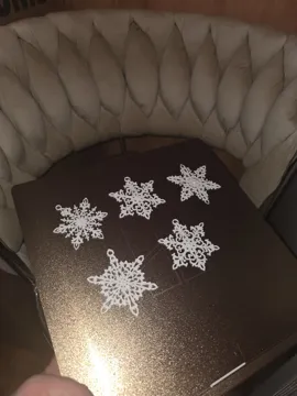 Letrero o emblema decorativo: Christmas Decoration Art Set Snowflakes — vista de referencia 3