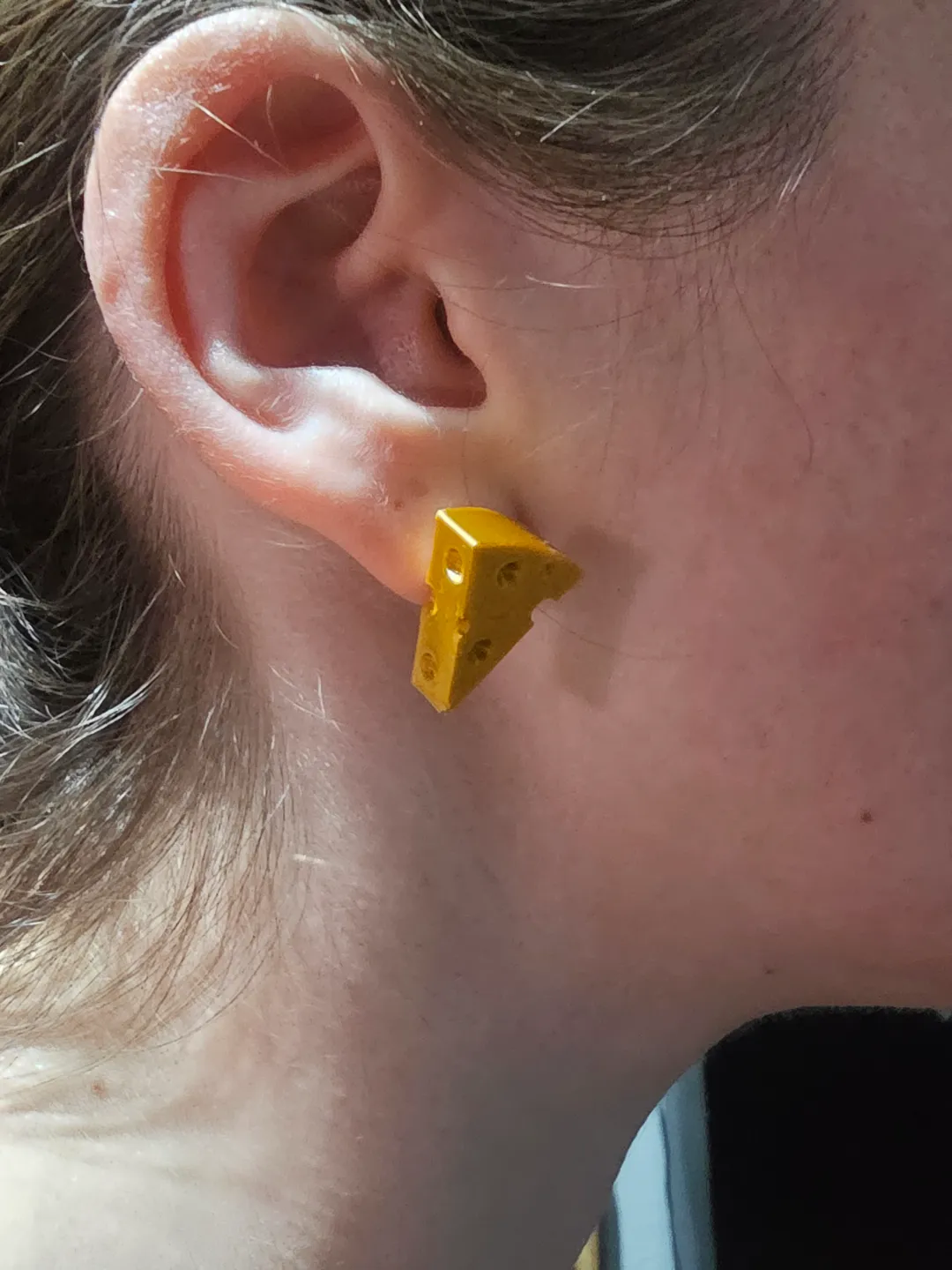 Cheese Slice Stud Earrings! view 2