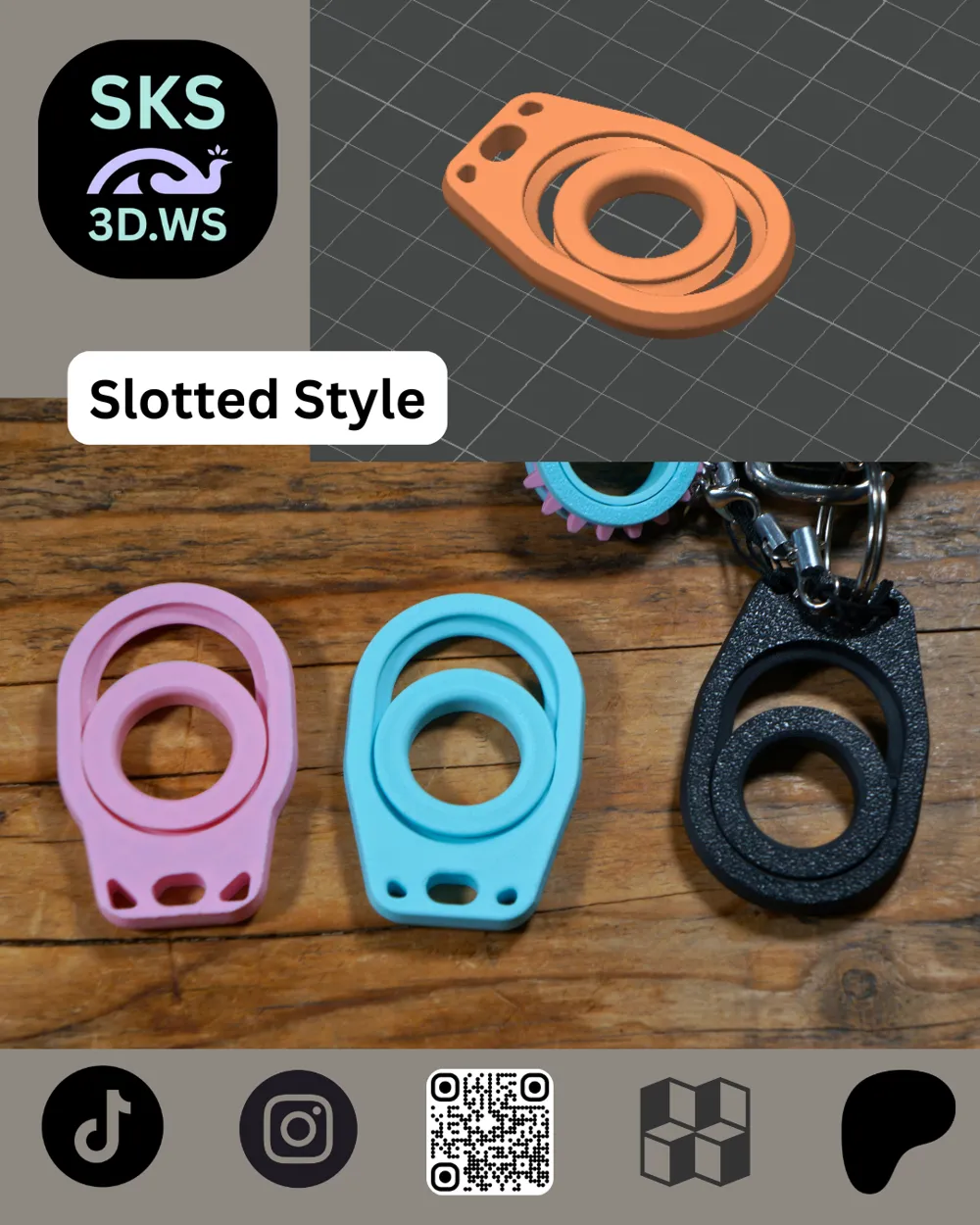 Car Fidget Keychains Keyring Car Fidget Spinner, 3 Styles. - Free 3D Print Model - MakerWorld