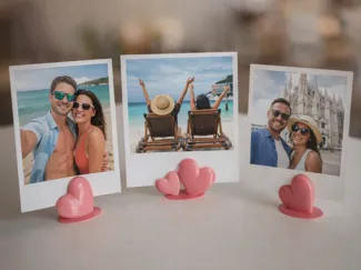 Hearts photo stand