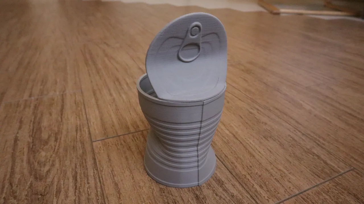 crumpled tin can pot (NO SUPPORT) view 3