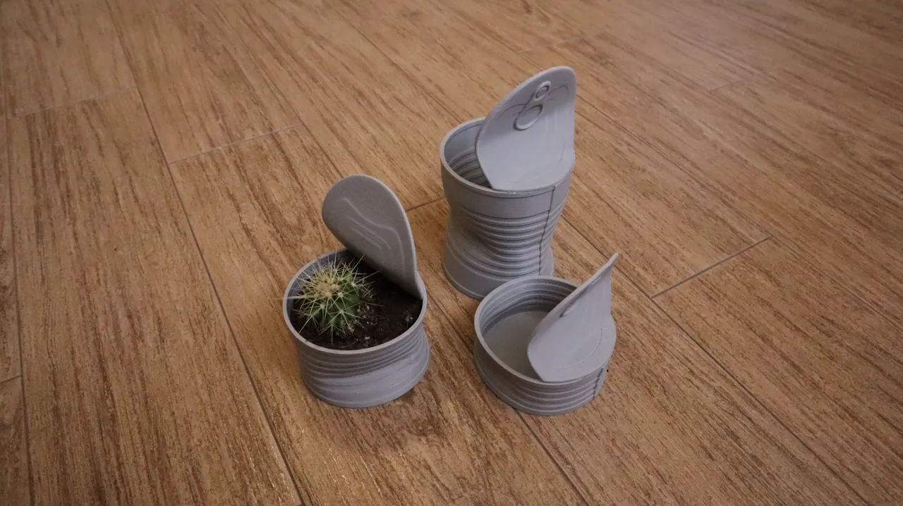 crumpled tin can pot (NO SUPPORT) view 4
