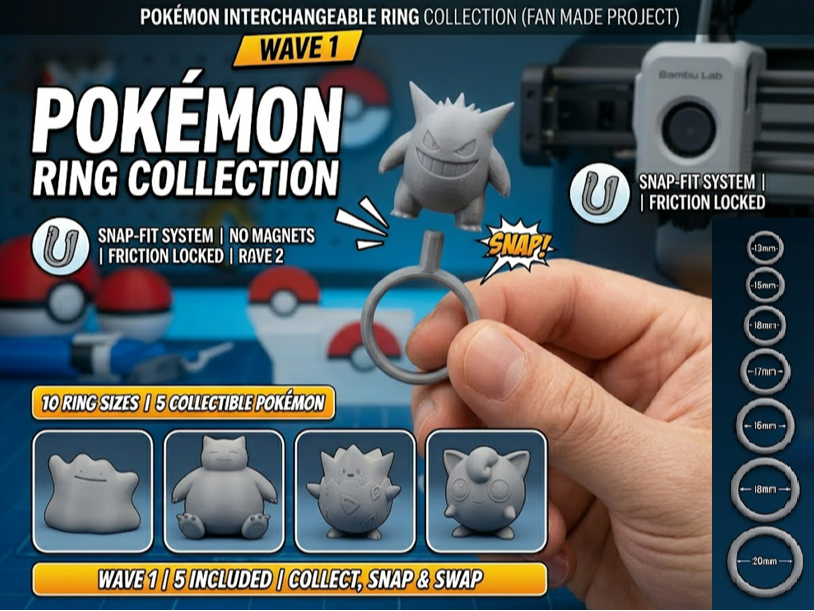 Pokémon Ring Collection - Snap-Fit System