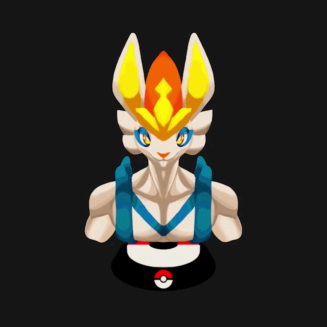 Cinderace Fan-art Bust