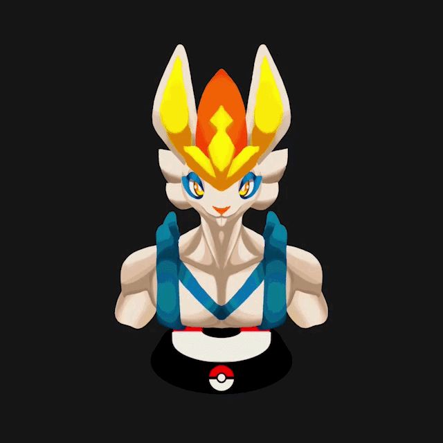 Cinderace Fan-art Bust