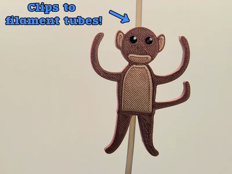 Monkey filament tube clip